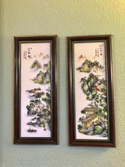 "Peaceful Land" Chinese Porcelain Wall Art Paintings
