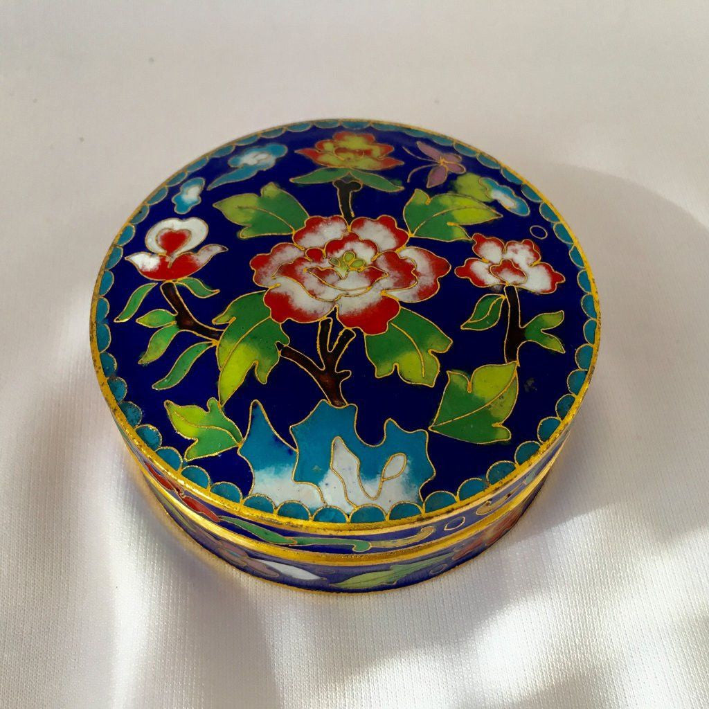 Indigo Enamel Feng Shui Jewelry Box