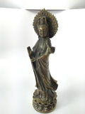 Antique Bronze Standing Guan Yin Statue