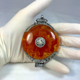 Antique Tibetan Amber Pendant