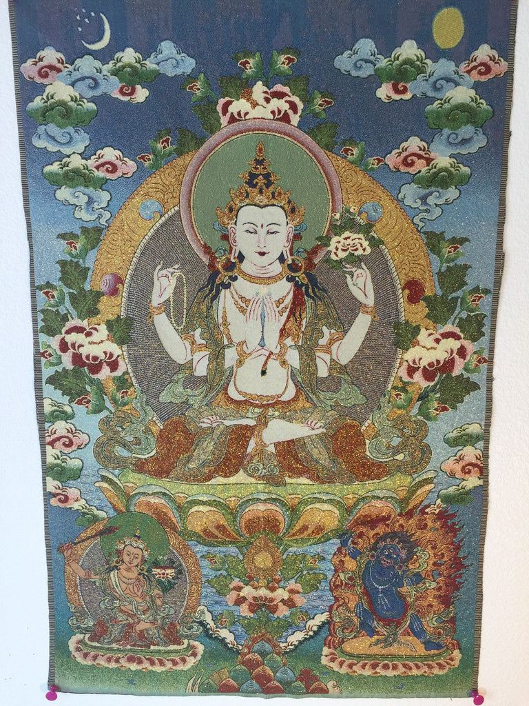 Avalokiteshvara with a Teal Halo