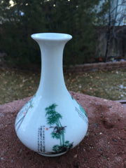 Chinese Porcelain Flower Vase The Flowers of the Four Seasons