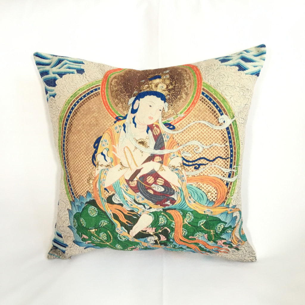 White Tara Feng Shui Decorative Pillow