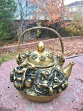 Antique Teapot with The Eight Daoist Immortals